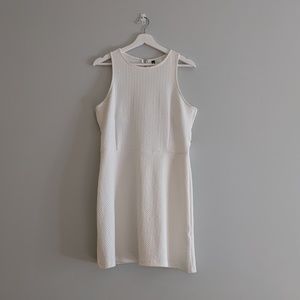 White H&M dress with back cut outs